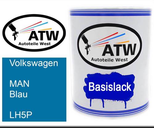 Volkswagen, MAN Blau, LH5P: 1L Lackdose, von ATW Autoteile West.